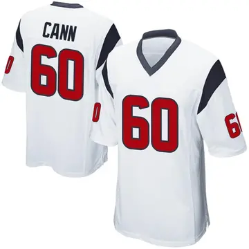 Nike A.J. Cann Men's Game Houston Texans White Jersey
