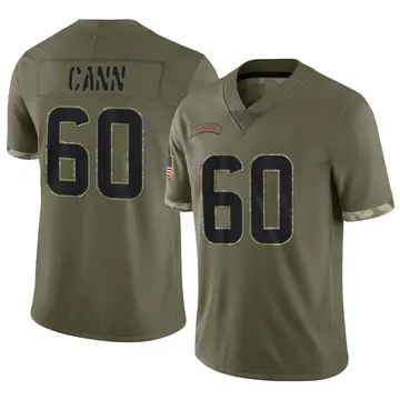 Nike A.J. Cann Men's Limited Houston Texans Olive 2022 Salute To Service Jersey