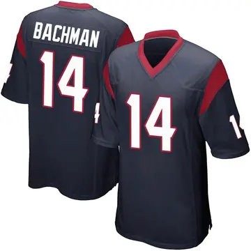 Nike Alex Bachman Men's Game Houston Texans Navy Blue Team Color Jersey