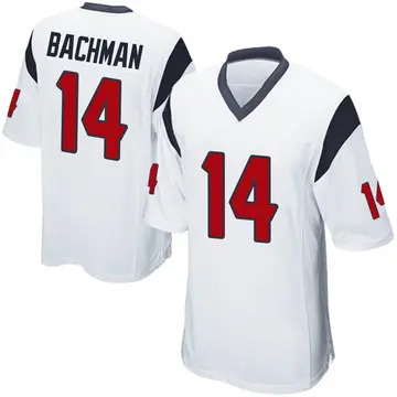 Nike Alex Bachman Men's Game Houston Texans White Jersey