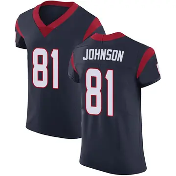 Nike Andre Johnson Men's Elite Houston Texans Navy Blue Team Color Vapor Untouchable Jersey