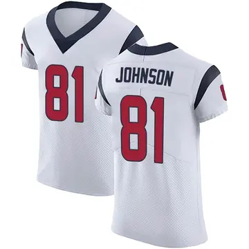 Nike Andre Johnson Men's Elite Houston Texans White Vapor Untouchable Jersey