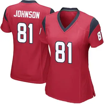 Nike Andre Johnson Women's Game Houston Texans Red Alternate Jersey