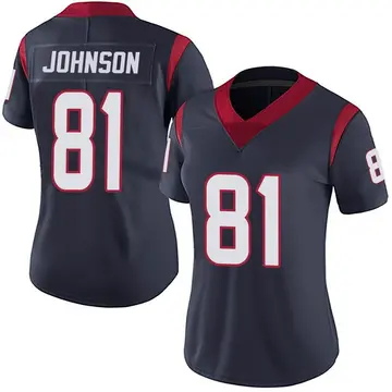 Nike Andre Johnson Women's Limited Houston Texans Navy Blue Team Color Vapor Untouchable Jersey