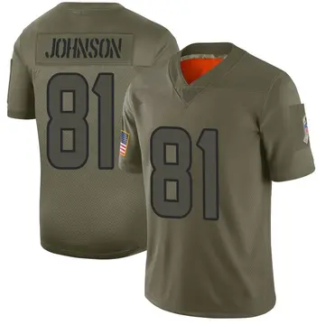 Nike Andre Johnson Youth Limited Houston Texans Camo 2019 Salute to Service Jersey