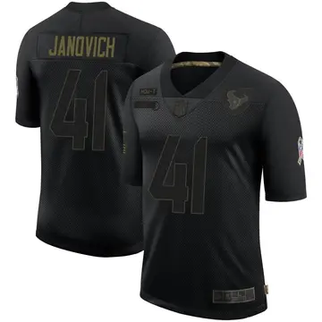 Nike Andy Janovich Men's Limited Houston Texans Black 2020 Salute To Service Jersey