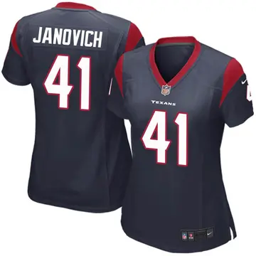 Nike Andy Janovich Women's Game Houston Texans Navy Blue Team Color Jersey