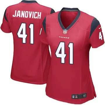 Nike Andy Janovich Women's Game Houston Texans Red Alternate Jersey