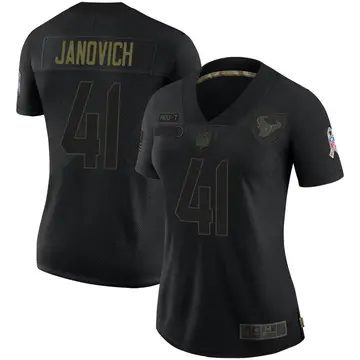 Nike Andy Janovich Women's Limited Houston Texans Black 2020 Salute To Service Jersey