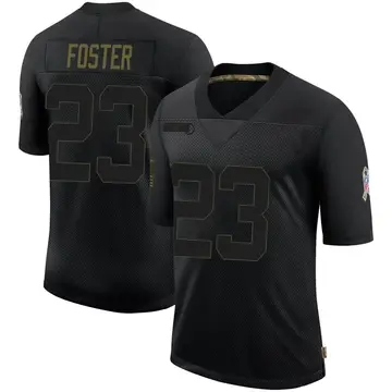 Nike Arian Foster Men's Limited Houston Texans Black 2020 Salute To Service Jersey