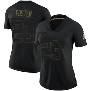 Nike Arian Foster Women's Limited Houston Texans Black 2020 Salute To Service Jersey