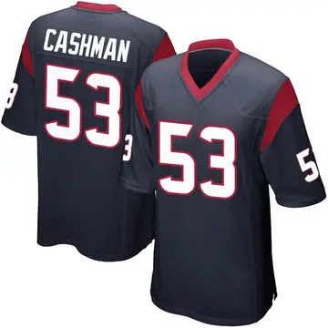 Nike Blake Cashman Men's Game Houston Texans Navy Blue Team Color Jersey