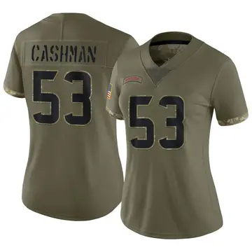 Nike Blake Cashman Women's Limited Houston Texans Olive 2022 Salute To Service Jersey