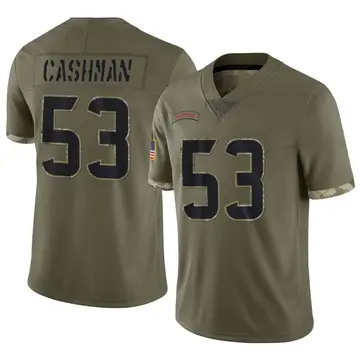 Nike Blake Cashman Youth Limited Houston Texans Olive 2022 Salute To Service Jersey