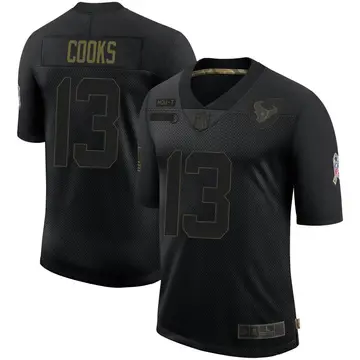 Nike Brandin Cooks Men's Limited Houston Texans Black 2020 Salute To Service Jersey