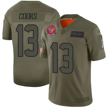 Nike Brandin Cooks Men's Limited Houston Texans Camo 2019 Salute to Service Jersey