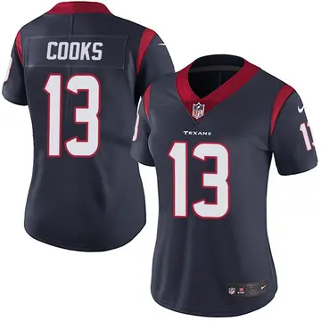 Nike Brandin Cooks Women's Limited Houston Texans Navy Blue Team Color Vapor Untouchable Jersey