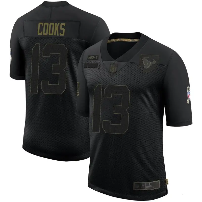 Nike Brandin Cooks Youth Limited Houston Texans Black 2020 Salute To Service Jersey