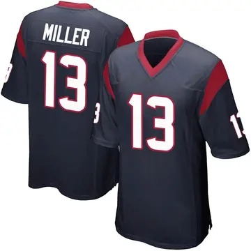 Nike Braxton Miller Men's Game Houston Texans Navy Blue Team Color Jersey