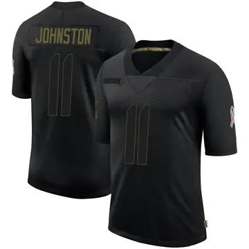 Nike Cameron Johnston Men's Limited Houston Texans Black 2020 Salute To Service Jersey