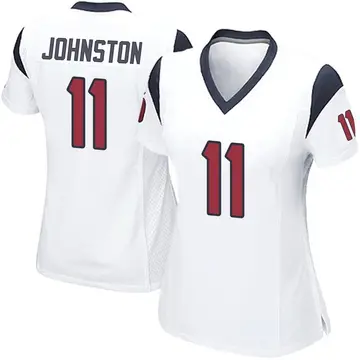 Nike Cameron Johnston Women's Game Houston Texans White Jersey