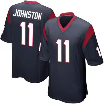 Nike Cameron Johnston Youth Game Houston Texans Navy Blue Team Color Jersey