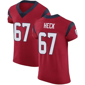 Nike Charlie Heck Men's Elite Houston Texans Red Alternate Vapor Untouchable Jersey