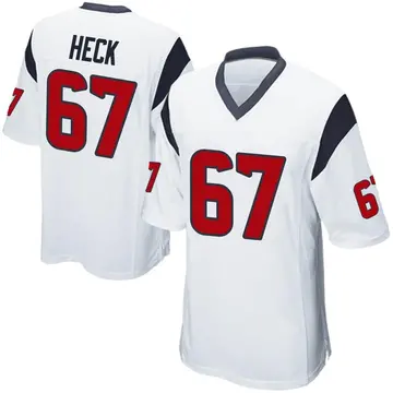 Nike Charlie Heck Men's Game Houston Texans White Jersey