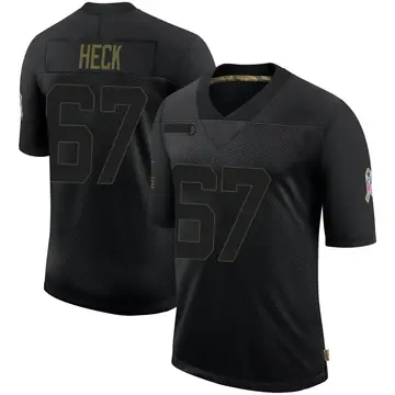 Nike Charlie Heck Men's Limited Houston Texans Black 2020 Salute To Service Jersey