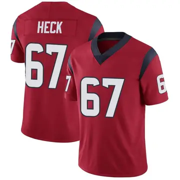 Nike Charlie Heck Men's Limited Houston Texans Red Alternate Vapor Untouchable Jersey