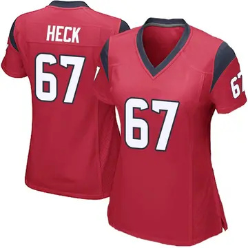 Nike Charlie Heck Women's Game Houston Texans Red Alternate Jersey