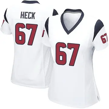Nike Charlie Heck Women's Game Houston Texans White Jersey