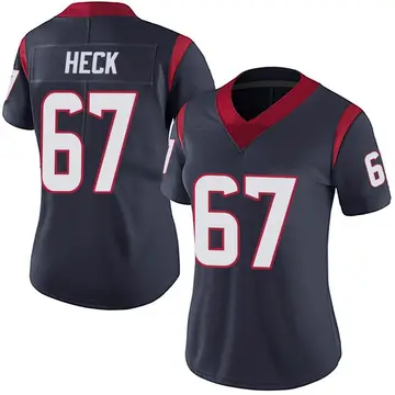 Nike Charlie Heck Women's Limited Houston Texans Navy Blue Team Color Vapor Untouchable Jersey