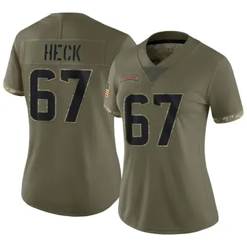Nike Charlie Heck Women's Limited Houston Texans Olive 2022 Salute To Service Jersey