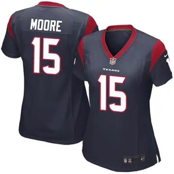 Nike Chris Moore Women's Game Houston Texans Navy Blue Team Color Jersey
