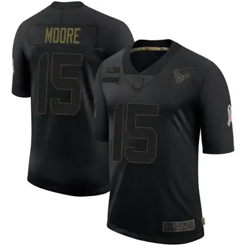 Nike Chris Moore Youth Limited Houston Texans Black 2020 Salute To Service Jersey