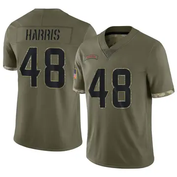 Nike Christian Harris Men's Limited Houston Texans Olive 2022 Salute To Service Jersey