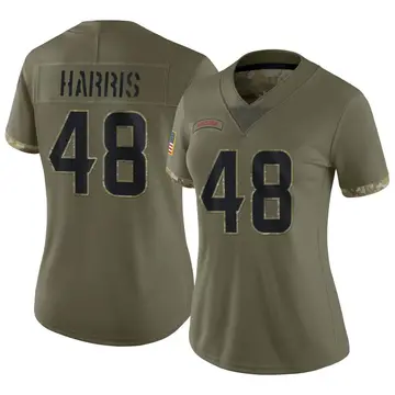 Nike Christian Harris Women's Limited Houston Texans Olive 2022 Salute To Service Jersey
