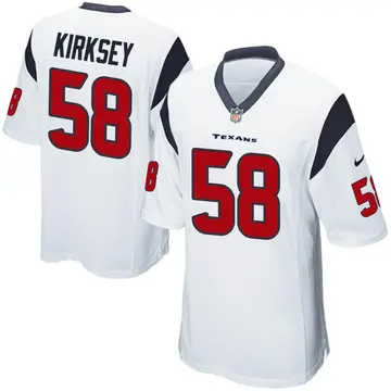 Nike Christian Kirksey Men's Game Houston Texans White Jersey