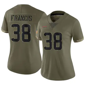 Nike Cobi Francis Women's Limited Houston Texans Olive 2022 Salute To Service Jersey