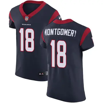 Nike D.J. Montgomery Men's Elite Houston Texans Navy Blue Team Color Vapor Untouchable Jersey
