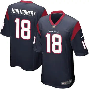 Nike D.J. Montgomery Men's Game Houston Texans Navy Blue Team Color Jersey