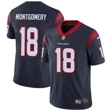 Nike D.J. Montgomery Men's Limited Houston Texans Navy Blue Team Color Vapor Untouchable Jersey