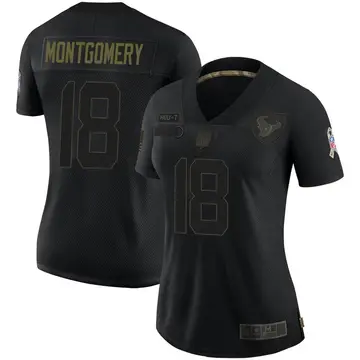 Nike D.J. Montgomery Women's Limited Houston Texans Black 2020 Salute To Service Jersey