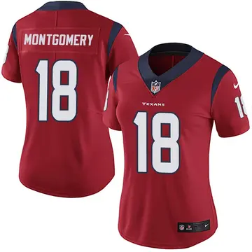 Nike D.J. Montgomery Women's Limited Houston Texans Red Alternate Vapor Untouchable Jersey