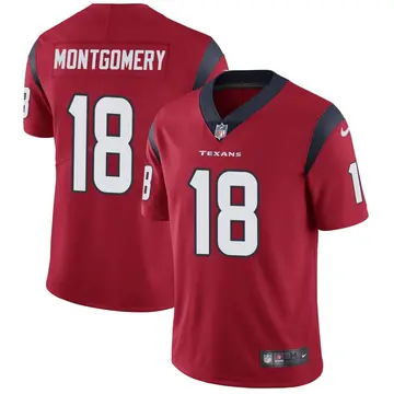 Nike D.J. Montgomery Youth Limited Houston Texans Red Alternate Vapor Untouchable Jersey