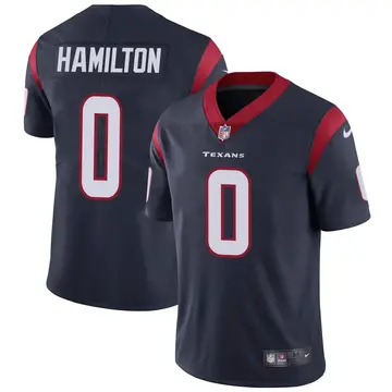 Nike DaeSean Hamilton Men's Limited Houston Texans Navy Blue Team Color Vapor Untouchable Jersey