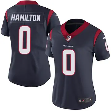 Nike DaeSean Hamilton Women's Limited Houston Texans Navy Blue Team Color Vapor Untouchable Jersey
