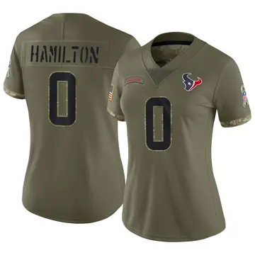 Nike DaeSean Hamilton Women's Limited Houston Texans Olive 2022 Salute To Service Jersey