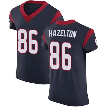 Nike Damon Hazelton Men's Elite Houston Texans Navy Blue Team Color Vapor Untouchable Jersey
